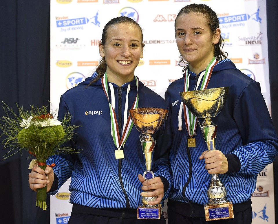 Giorgia e Claudia Memoli scherma Salerno