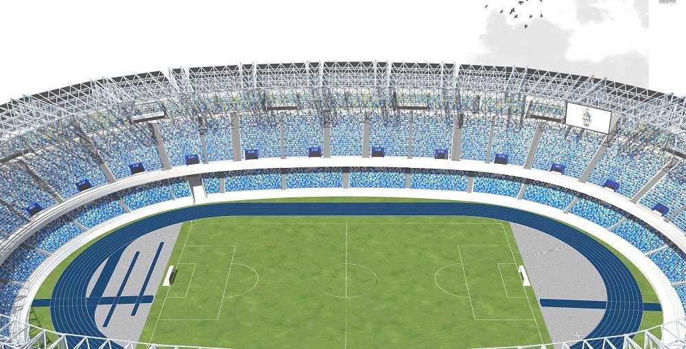 rendering stadio San Paolo Napoli