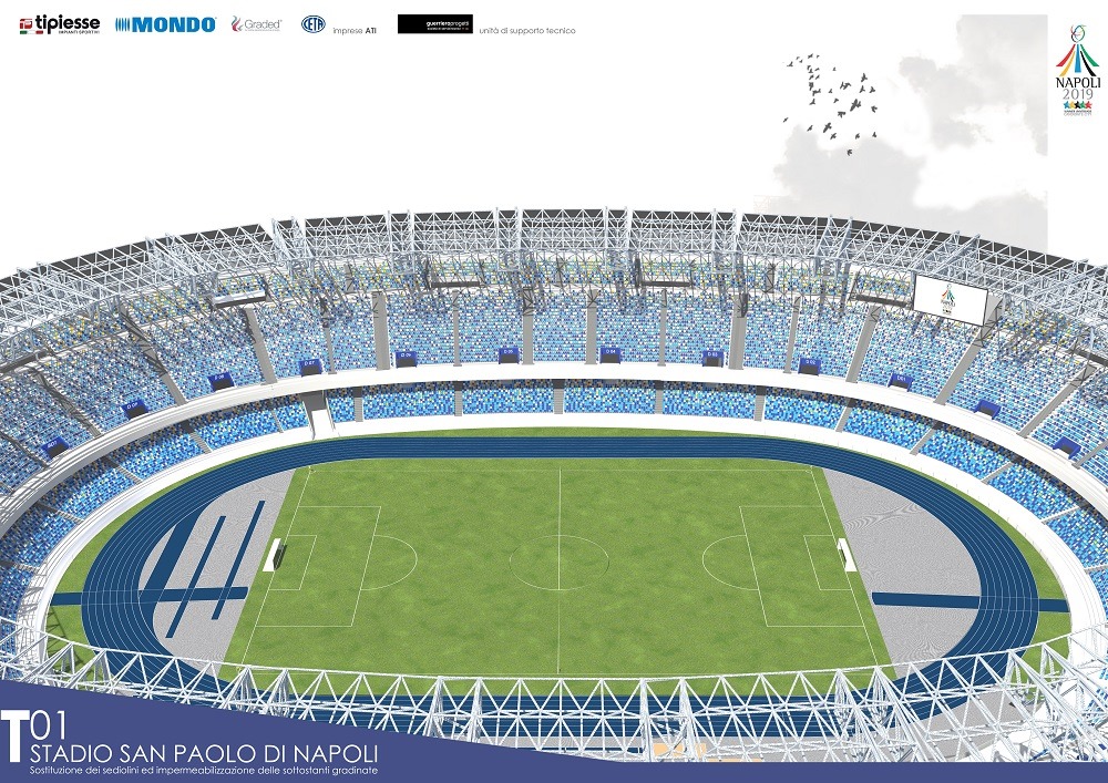 rendering stadio San Paolo Napoli