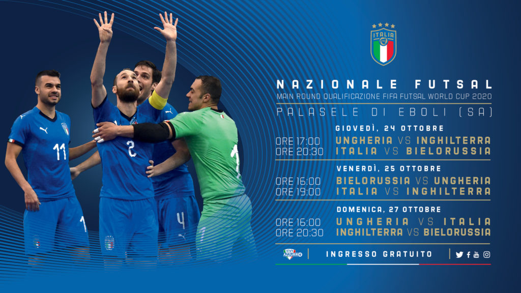 Nazionale Italiana calcio a 5 Eboli PalaSele qualificazioni Main Round