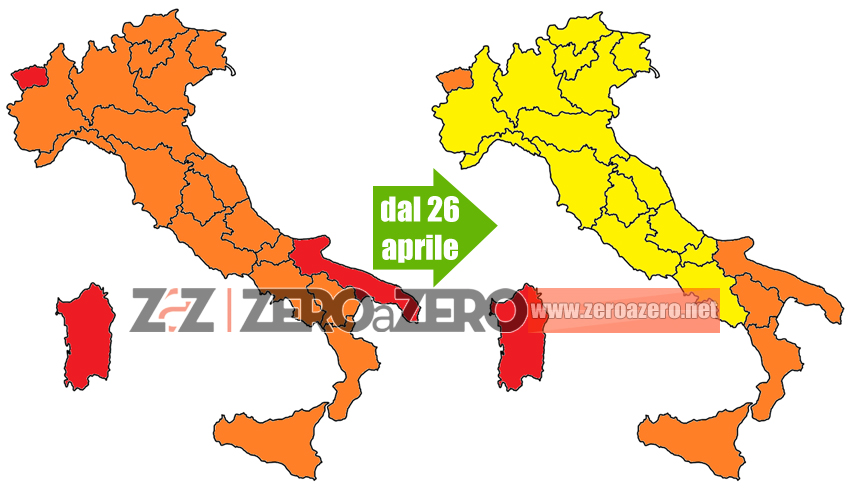 Italia in zona gialla